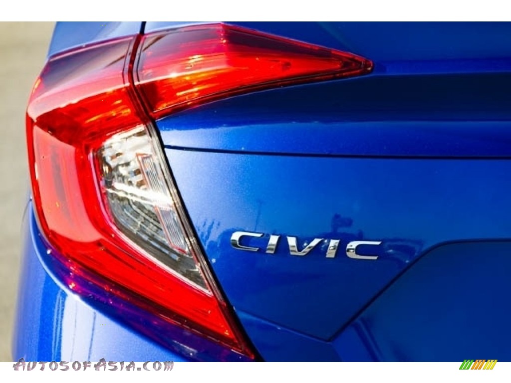 2019 Civic LX Sedan - Agean Blue Metallic / Black photo #7