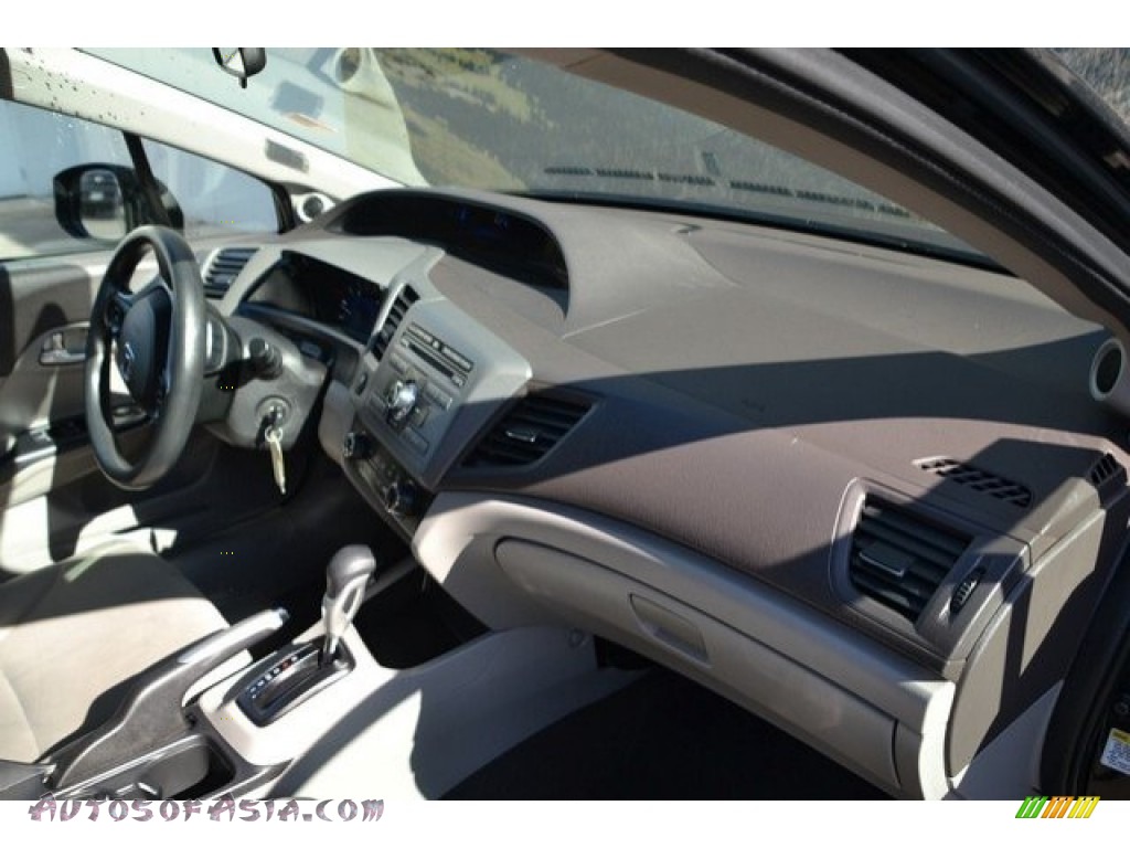 2012 Civic EX Sedan - Crystal Black Pearl / Beige photo #17