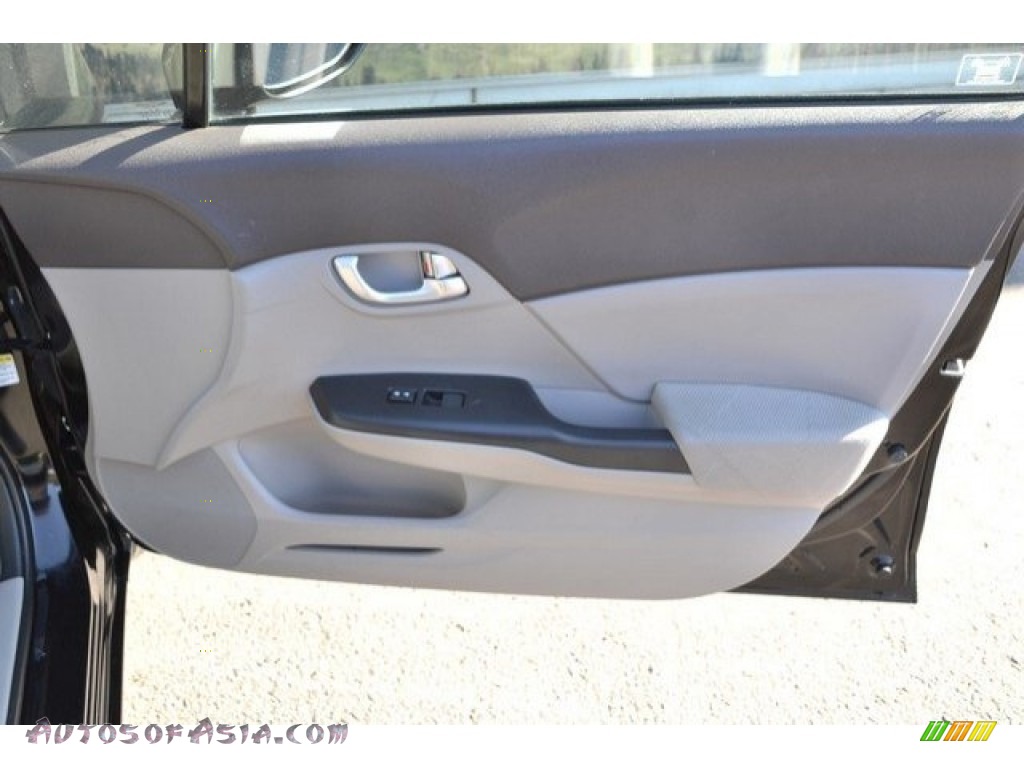 2012 Civic EX Sedan - Crystal Black Pearl / Beige photo #26