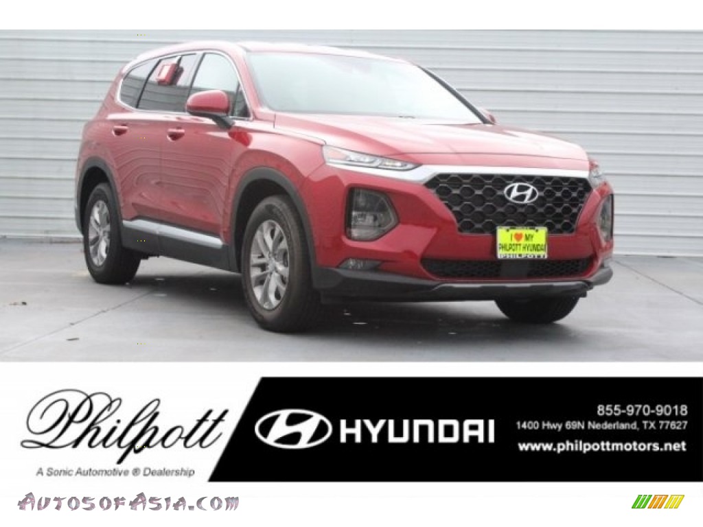 Scarlet Red / Black Hyundai Santa Fe SEL
