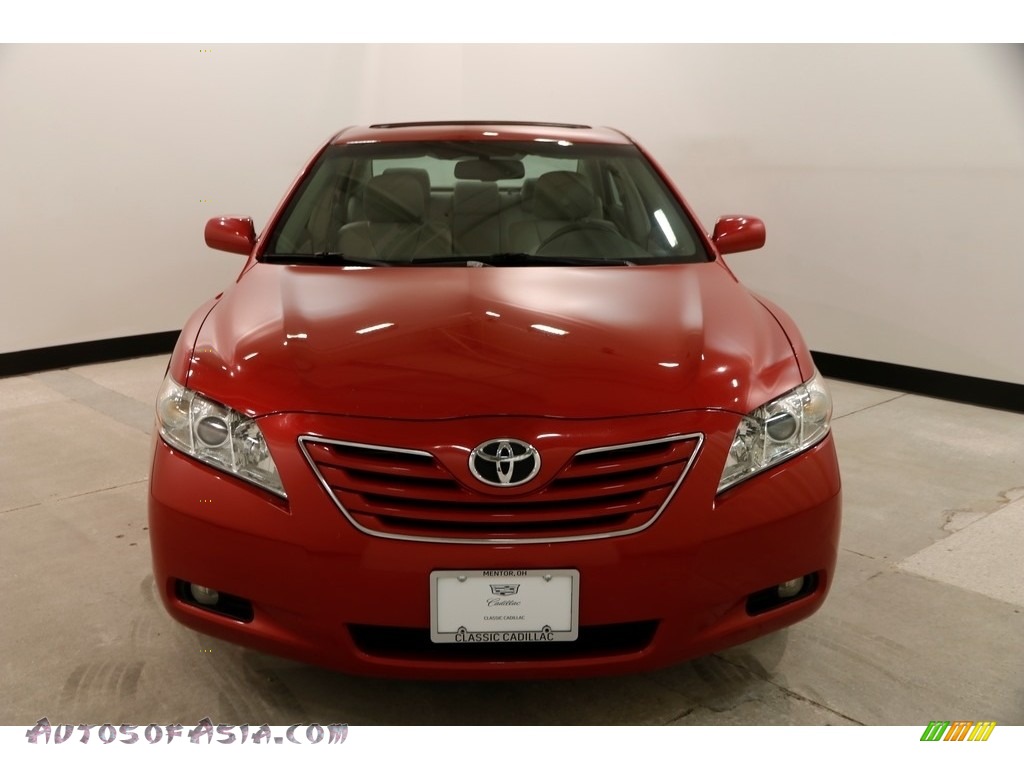 2007 Camry XLE V6 - Barcelona Red Metallic / Bisque photo #2