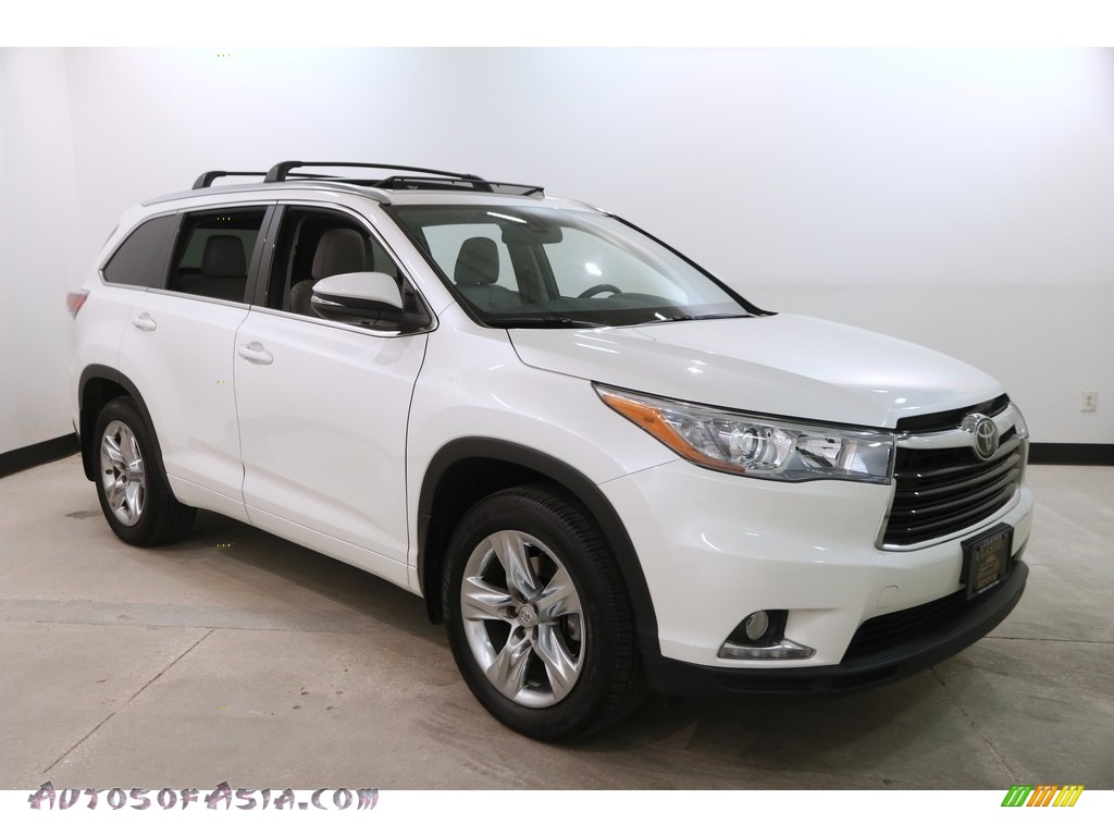 Blizzard Pearl White / Ash Toyota Highlander Limited AWD