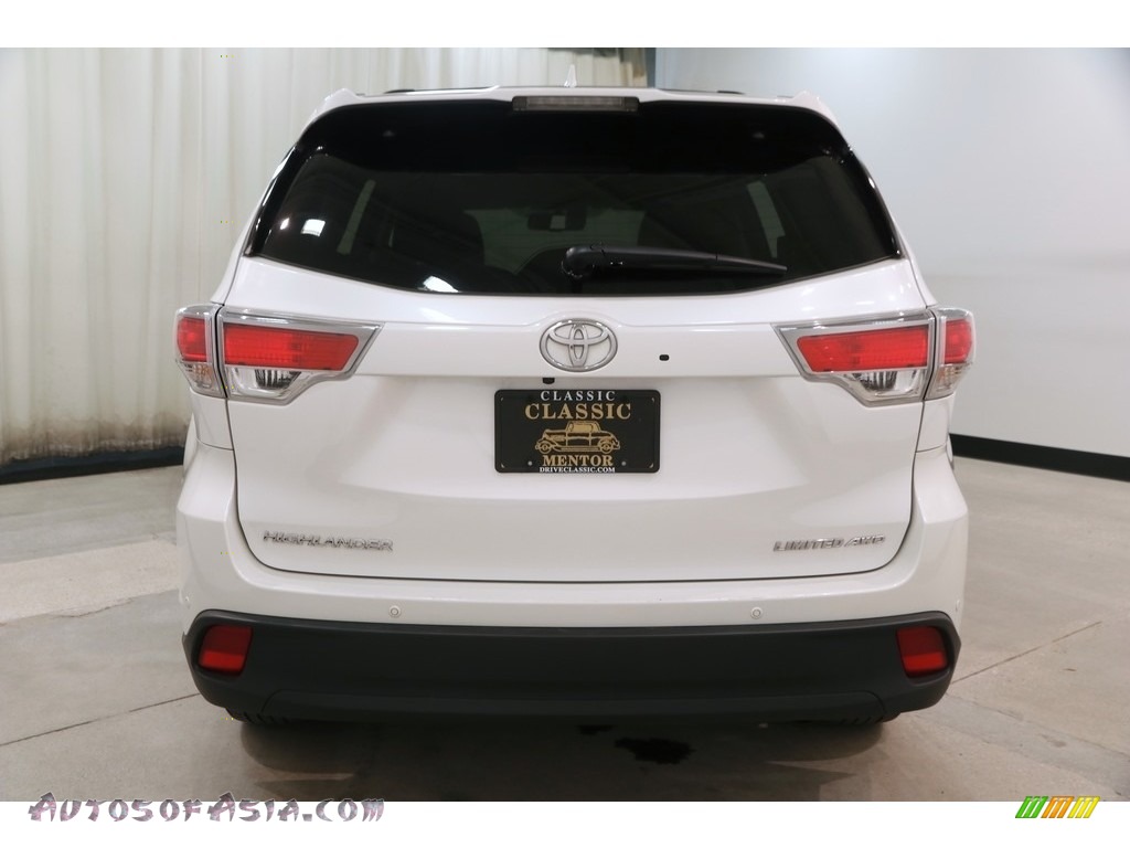 2015 Highlander Limited AWD - Blizzard Pearl White / Ash photo #23