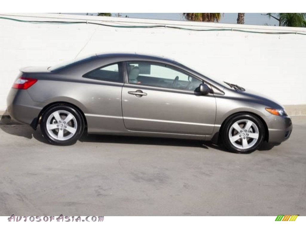 2007 Civic EX Coupe - Galaxy Gray Metallic / Gray photo #9