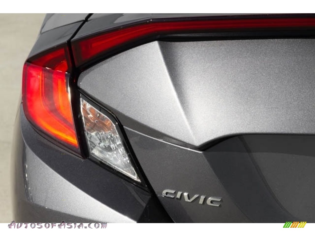 2019 Civic LX Coupe - Modern Steel Metallic / Black photo #7