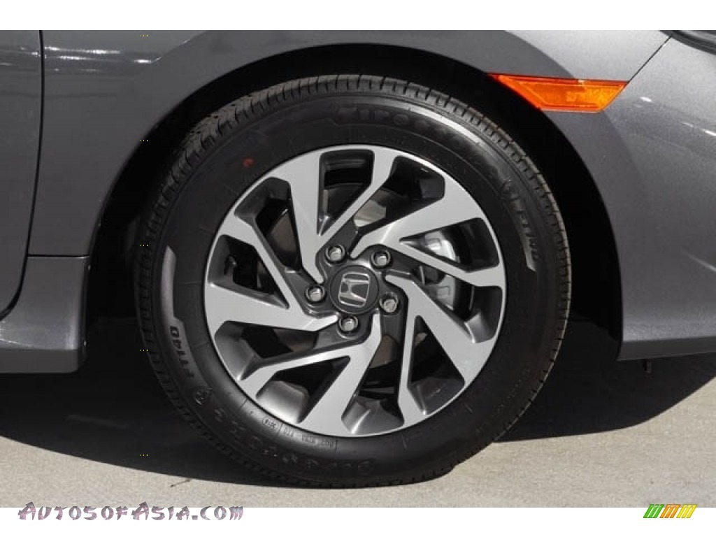 2019 Civic LX Coupe - Modern Steel Metallic / Black photo #12