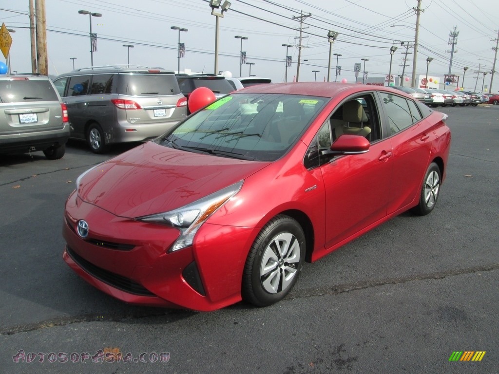 2016 Prius Four Touring - Hypersonic Red / Harvest Beige photo #2