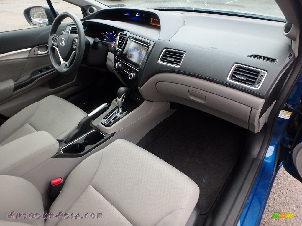 2015 Civic EX Sedan - Dyno Blue Pearl / Black photo #11