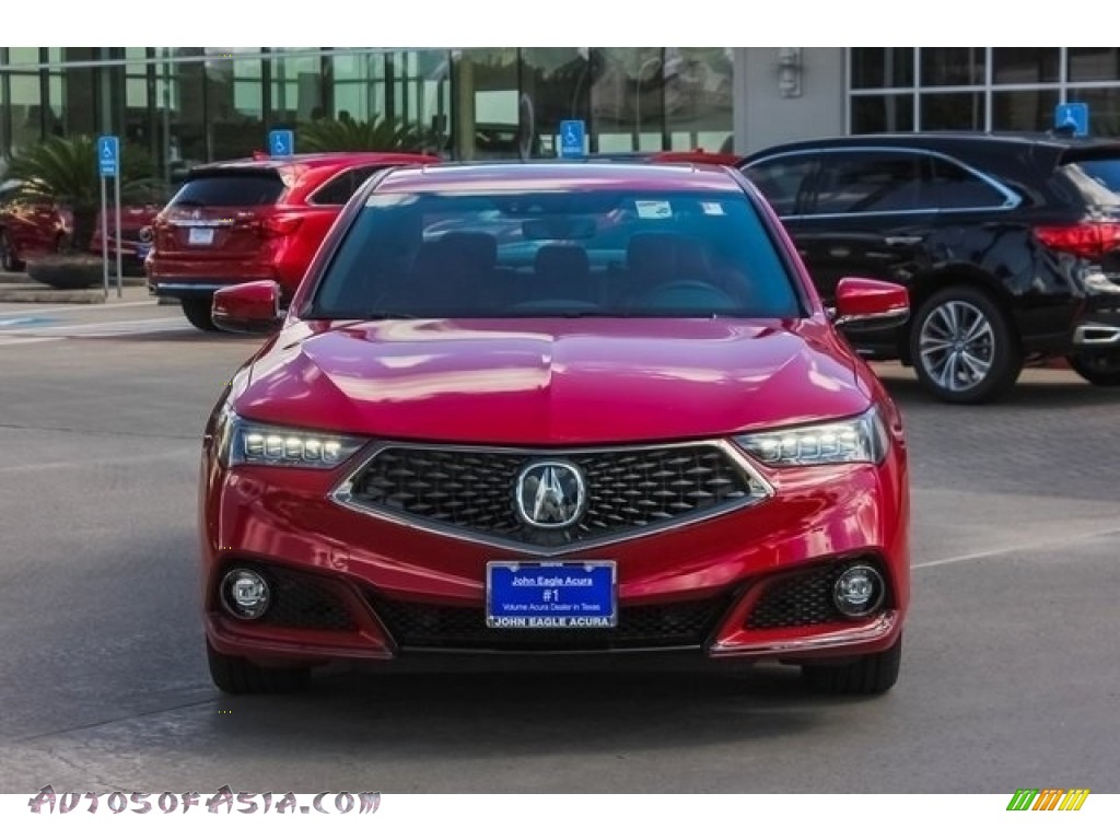 2019 TLX V6 A-Spec Sedan - San Marino Red / Red photo #2