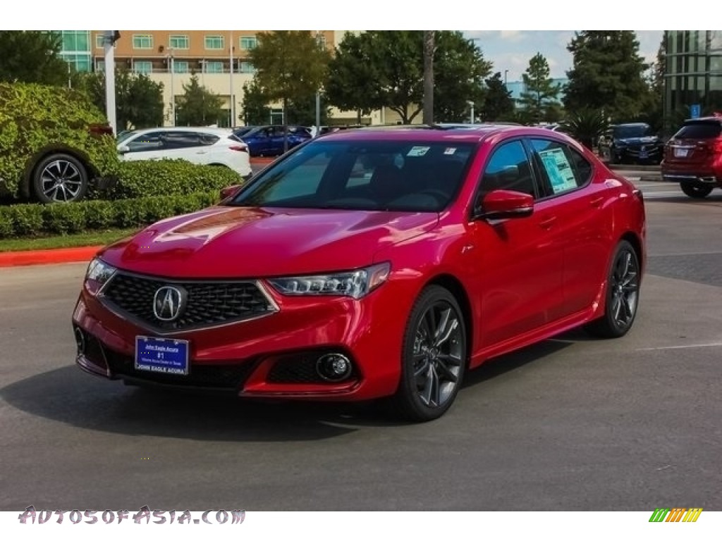 2019 TLX V6 A-Spec Sedan - San Marino Red / Red photo #3