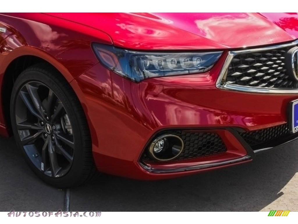 2019 TLX V6 A-Spec Sedan - San Marino Red / Red photo #11