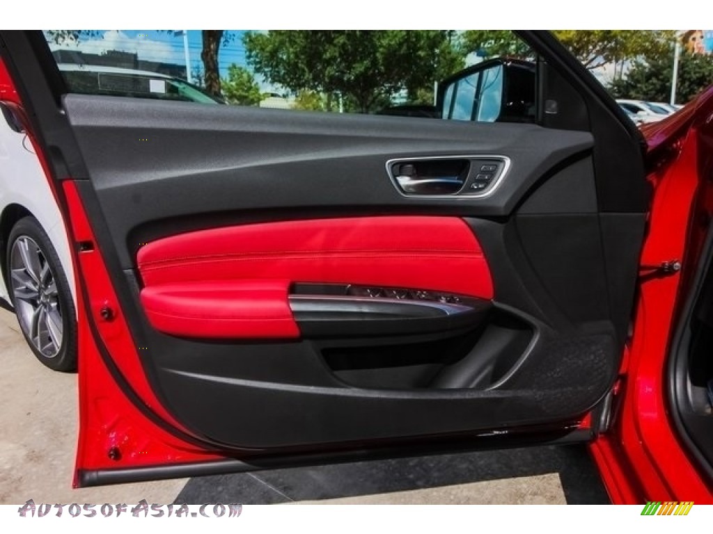2019 TLX V6 A-Spec Sedan - San Marino Red / Red photo #15