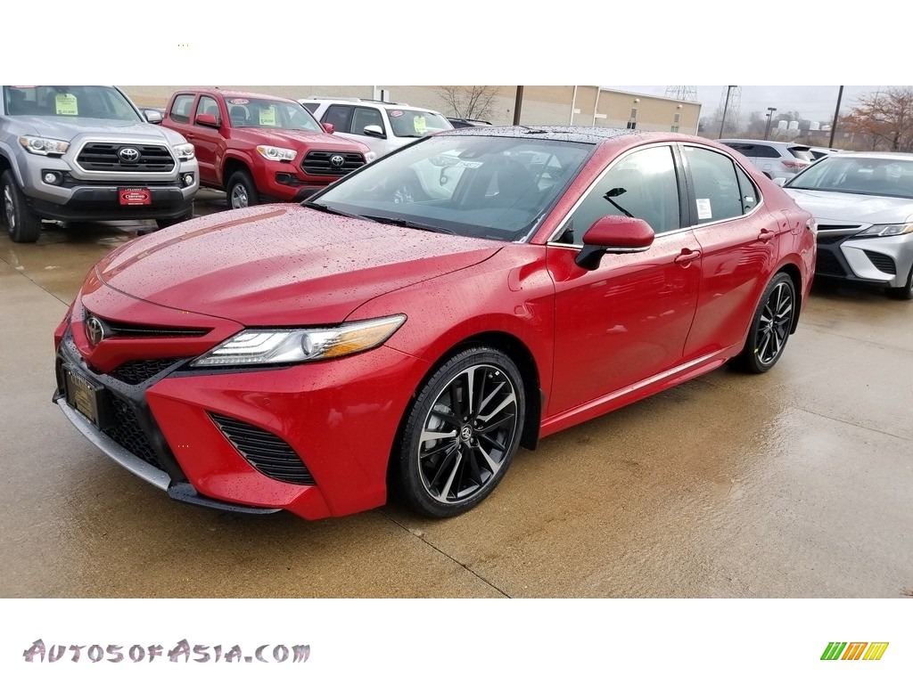 Supersonic Red / Black Toyota Camry XSE