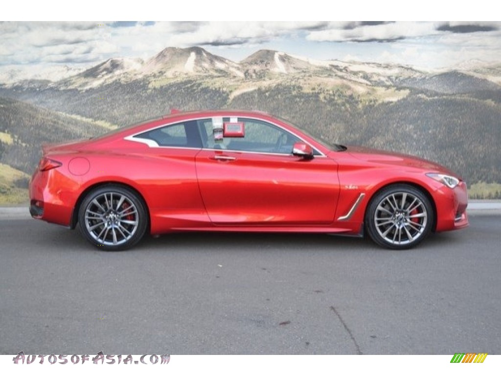 2017 Q60 Red Sport 400 AWD Coupe - Dynamic Sunstone Red / Gallery White photo #2