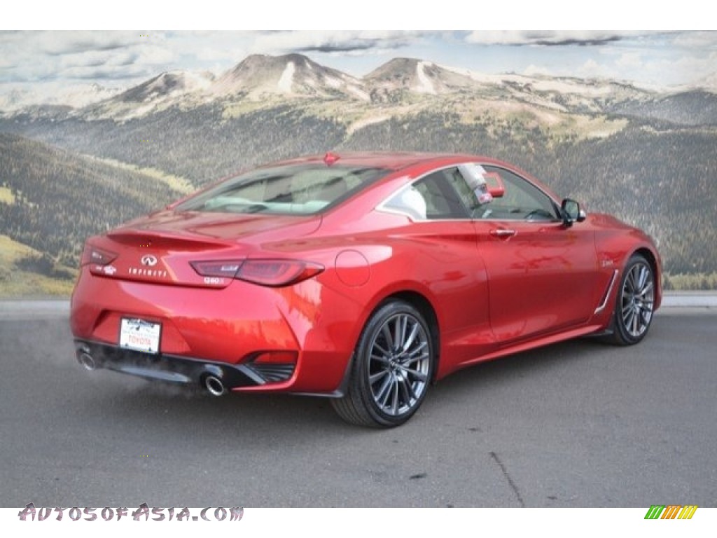 2017 Q60 Red Sport 400 AWD Coupe - Dynamic Sunstone Red / Gallery White photo #3