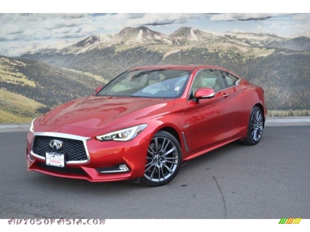 2017 Q60 Red Sport 400 AWD Coupe - Dynamic Sunstone Red / Gallery White photo #5