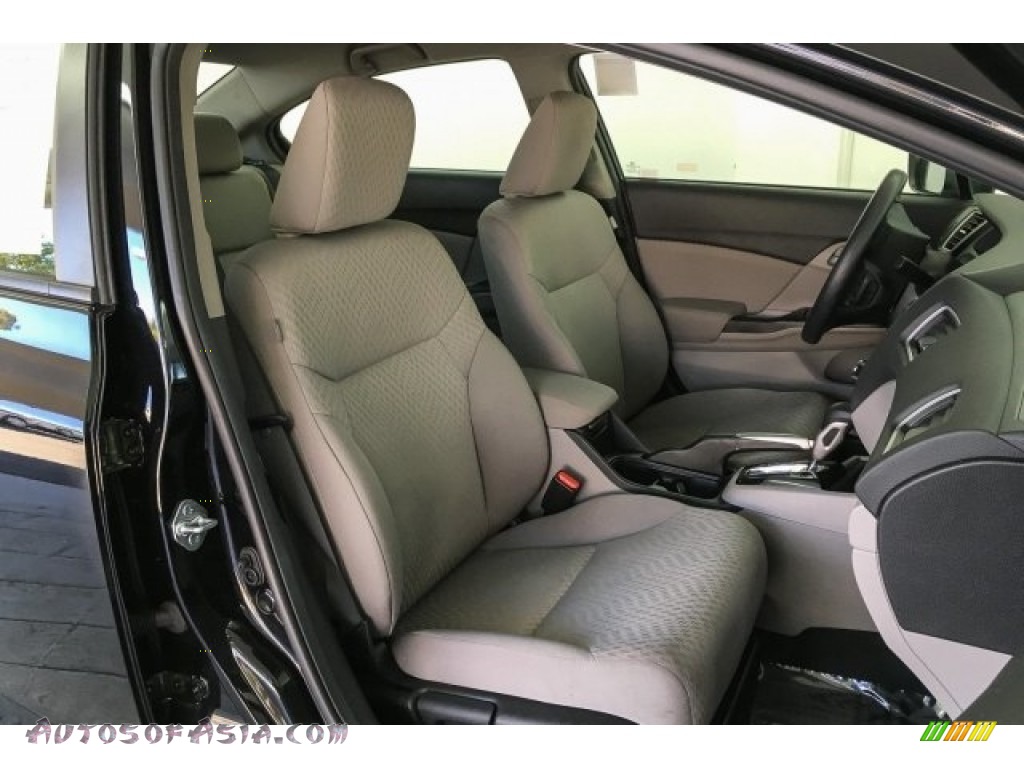 2015 Civic LX Sedan - Crystal Black Pearl / Gray photo #5