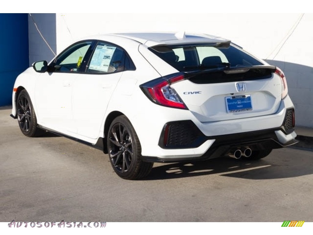 2019 Civic Sport Hatchback - White Orchid Pearl / Black photo #2