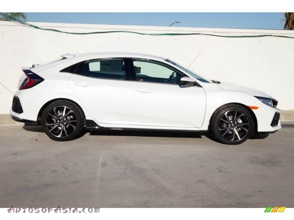 2019 Civic Sport Hatchback - White Orchid Pearl / Black photo #9