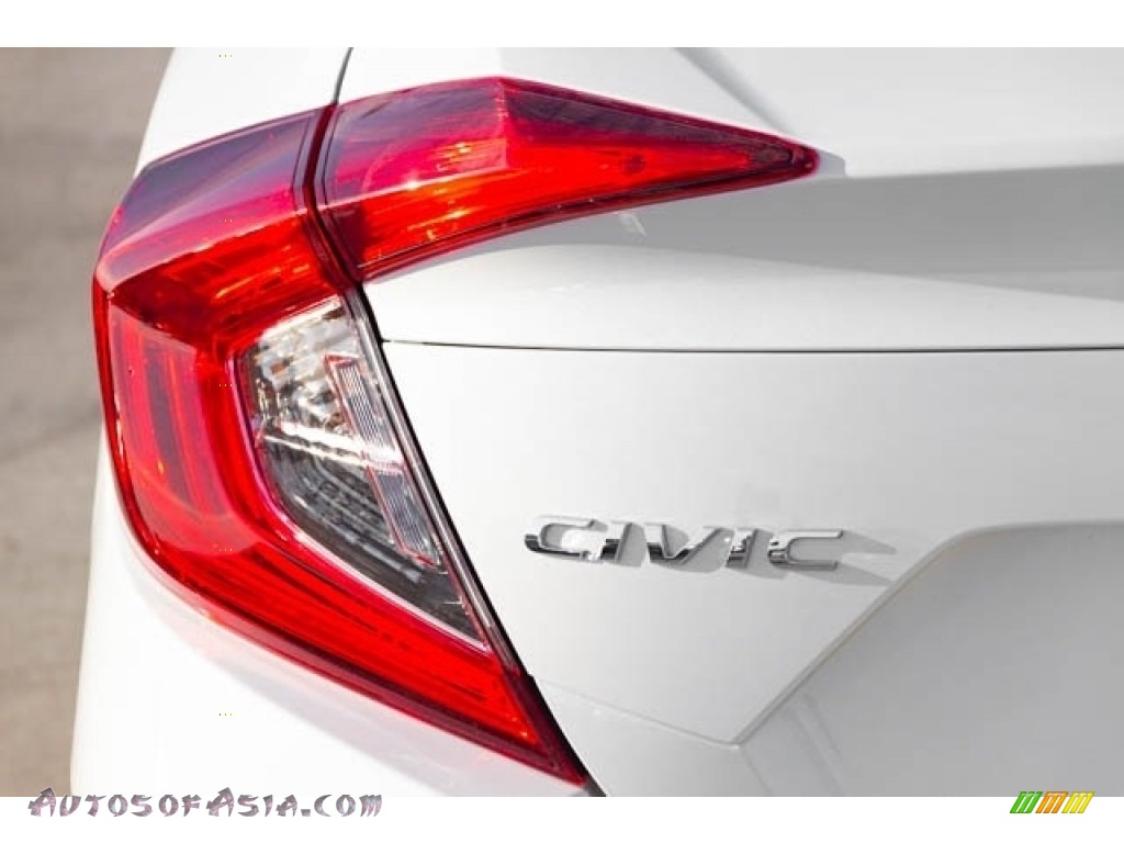 2019 Civic LX Sedan - Platinum White Pearl / Black photo #7