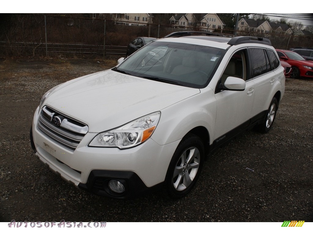2013 Outback 2.5i Limited - Satin White Pearl / Warm Ivory Leather photo #3