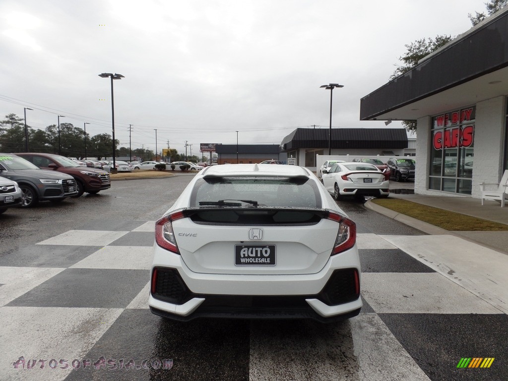 2017 Civic LX Hatchback - White Orchid Pearl / Black/Ivory photo #4
