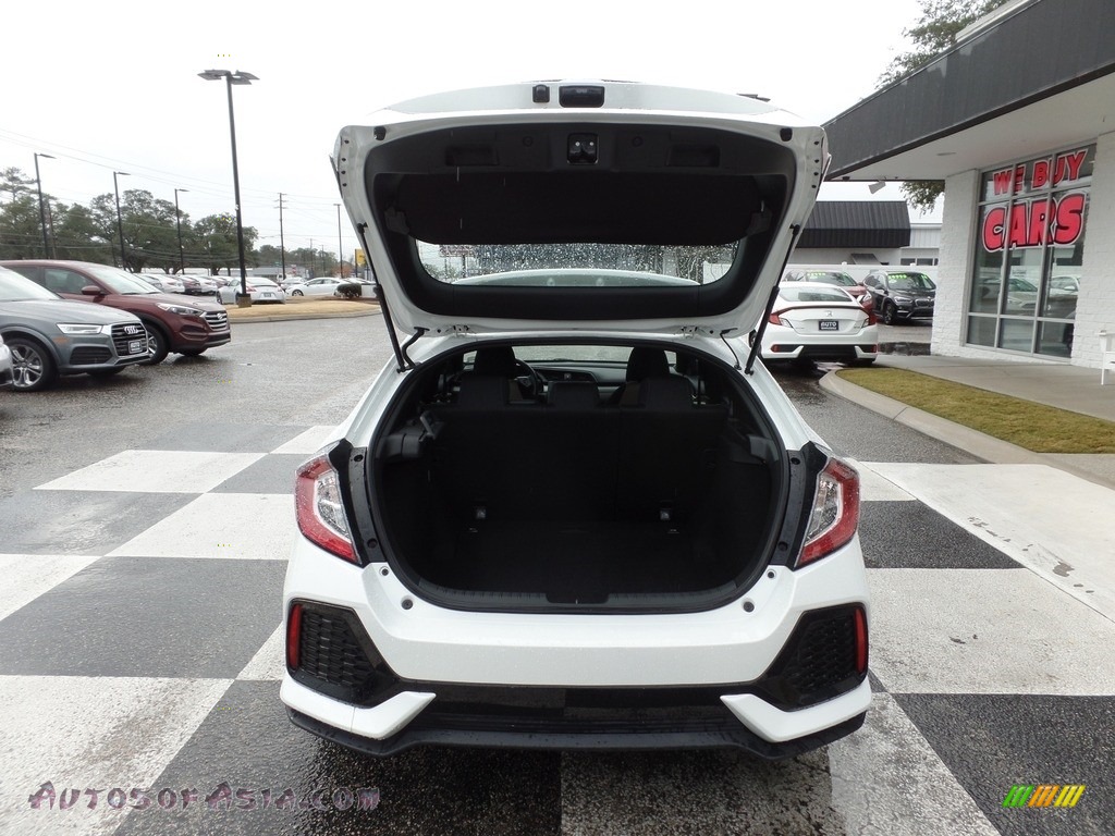 2017 Civic LX Hatchback - White Orchid Pearl / Black/Ivory photo #5