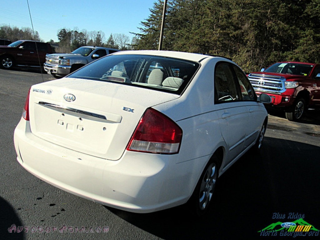 2008 Spectra EX Sedan - White / Gray photo #3