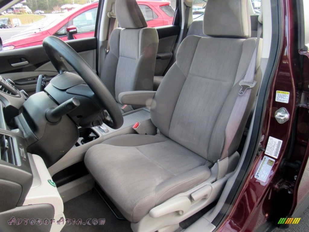 2013 CR-V LX - Basque Red Pearl II / Gray photo #10