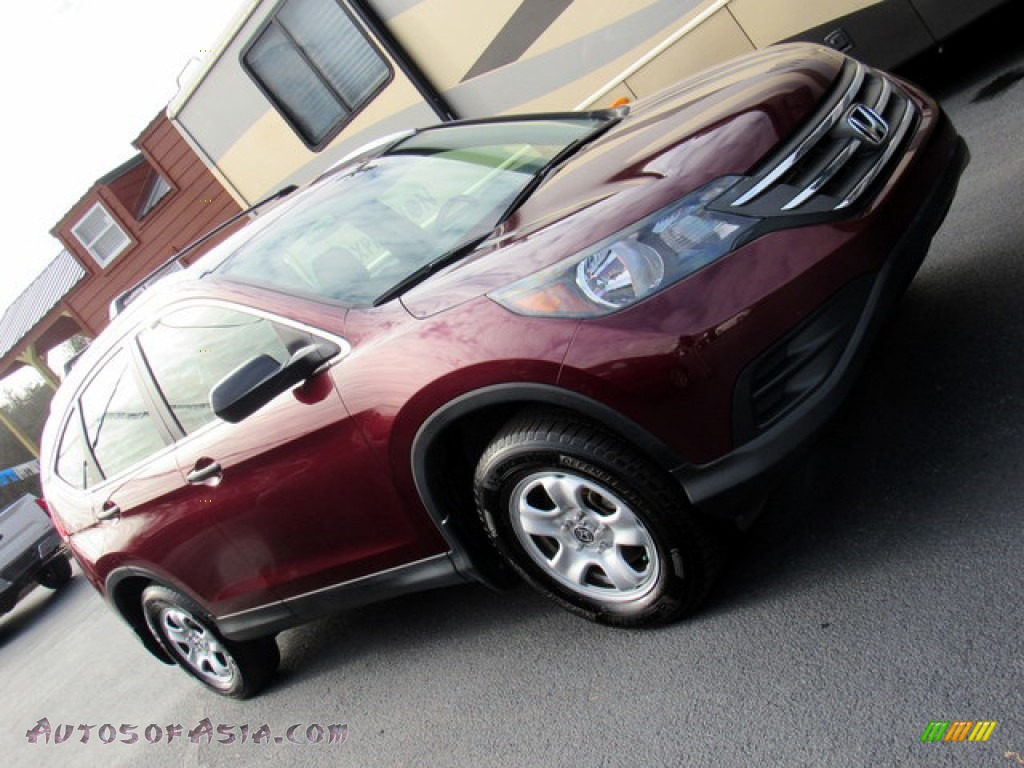 2013 CR-V LX - Basque Red Pearl II / Gray photo #29