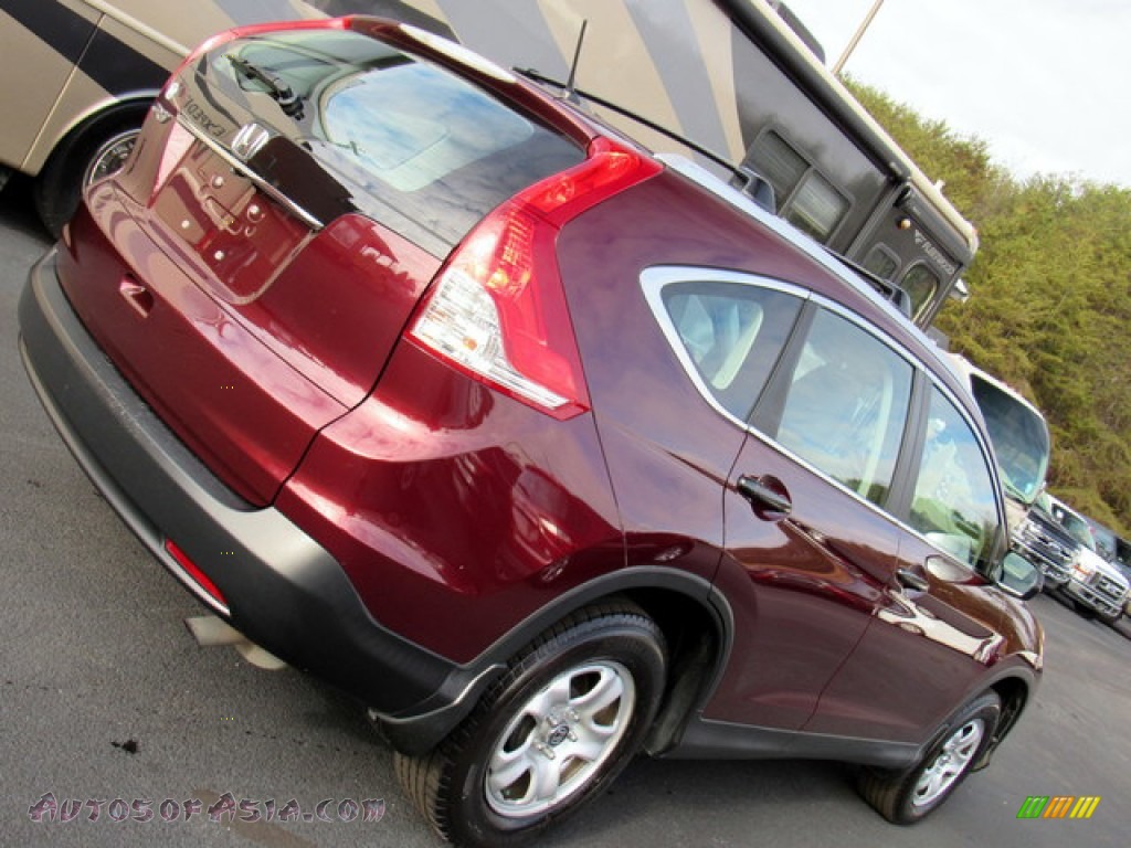 2013 CR-V LX - Basque Red Pearl II / Gray photo #30