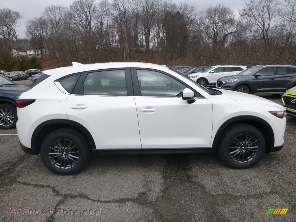 Snowflake White Pearl Mica / Black Mazda CX-5 Sport AWD