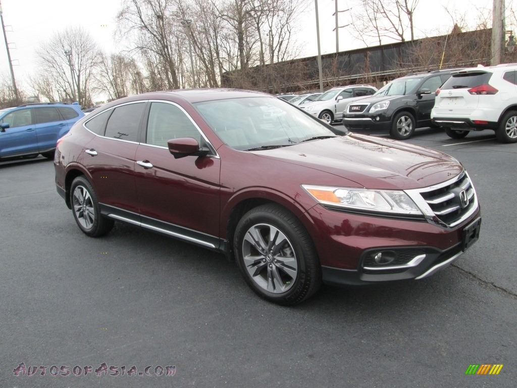 2013 Crosstour EX-L V-6 4WD - Basque Red Pearl II / Ivory photo #4