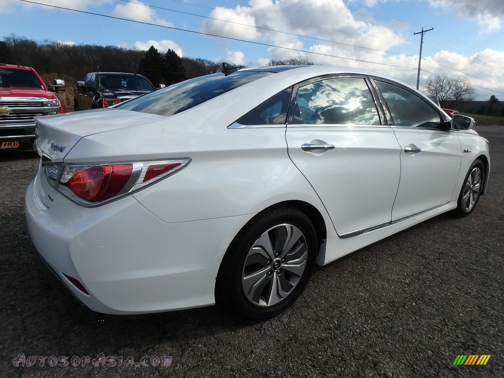 2015 Sonata Hybrid Limited - Diamond White Pearl / Gray photo #9