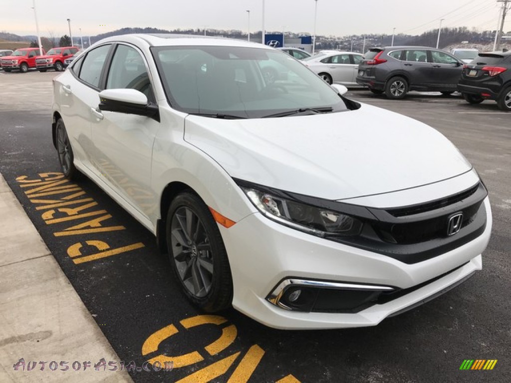 2019 Civic EX Sedan - Platinum White Pearl / Black photo #5