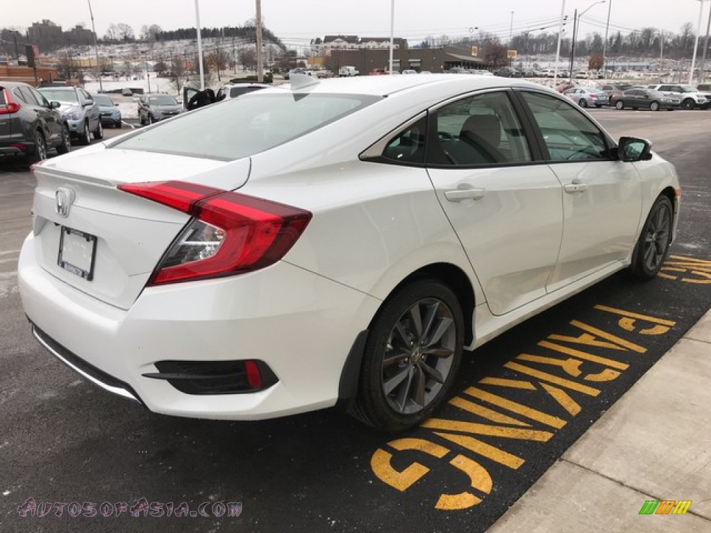 2019 Civic EX Sedan - Platinum White Pearl / Black photo #6