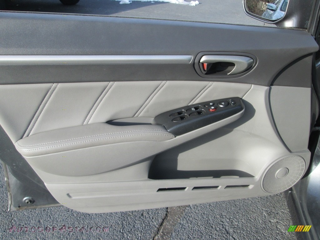 2009 Civic EX-L Sedan - Polished Metal Metallic / Gray photo #14