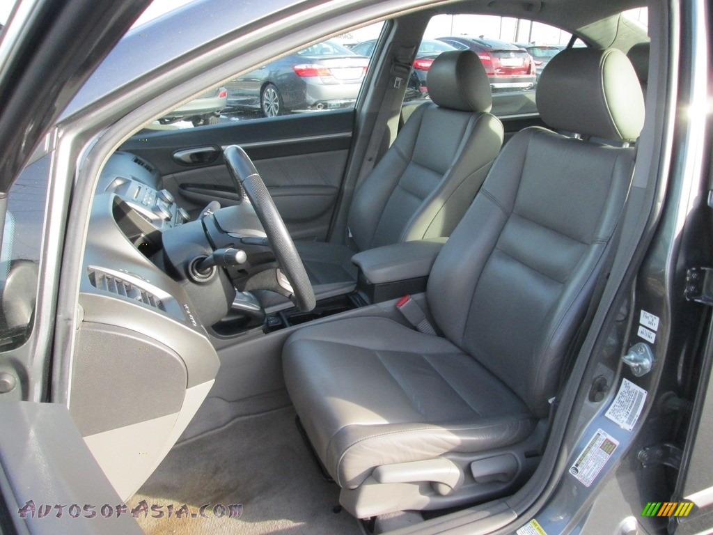2009 Civic EX-L Sedan - Polished Metal Metallic / Gray photo #16