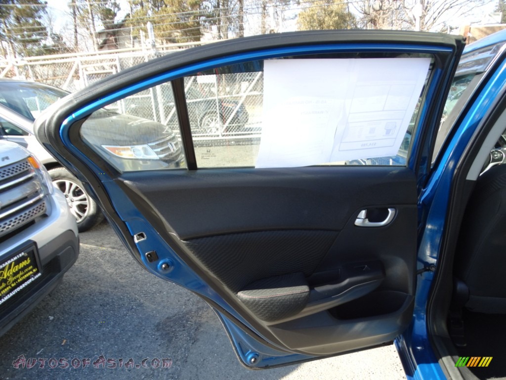 2012 Civic Si Sedan - Dyno Blue Pearl / Black photo #23