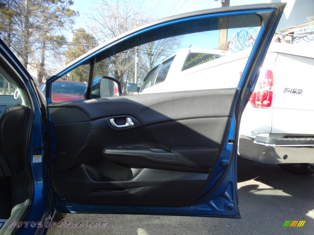 2012 Civic Si Sedan - Dyno Blue Pearl / Black photo #28