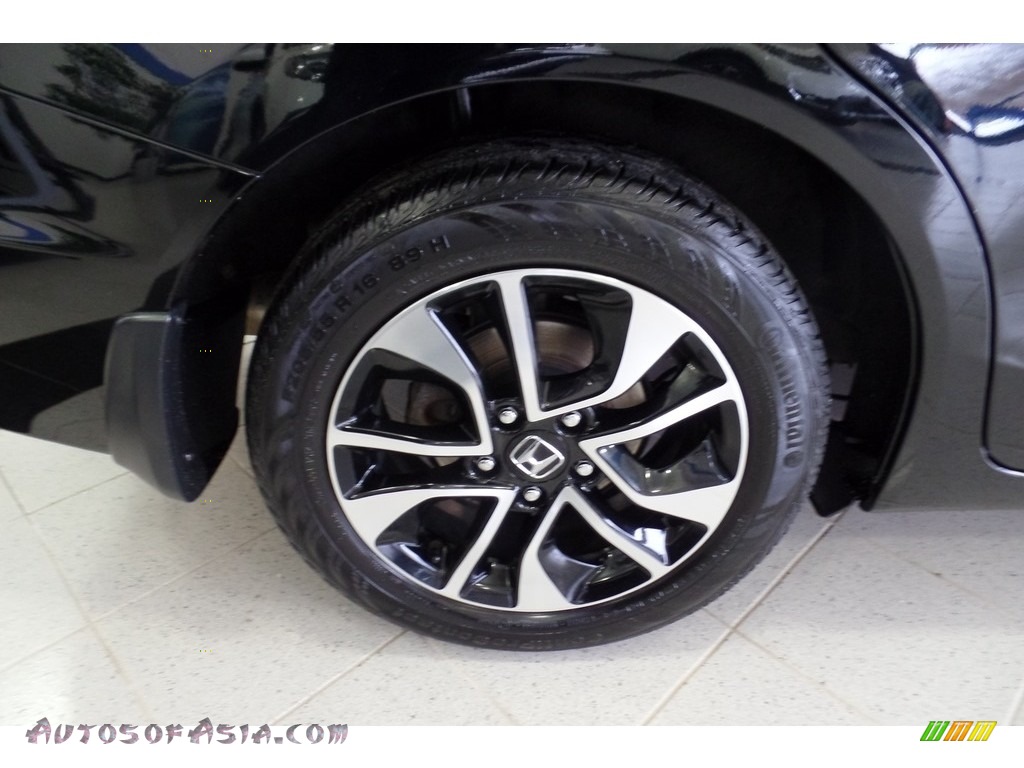 2015 Civic EX Sedan - Crystal Black Pearl / Black photo #39