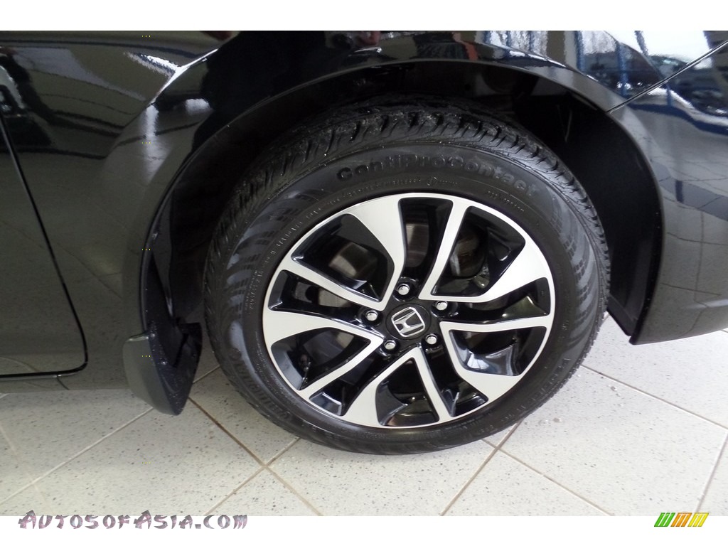 2015 Civic EX Sedan - Crystal Black Pearl / Black photo #40