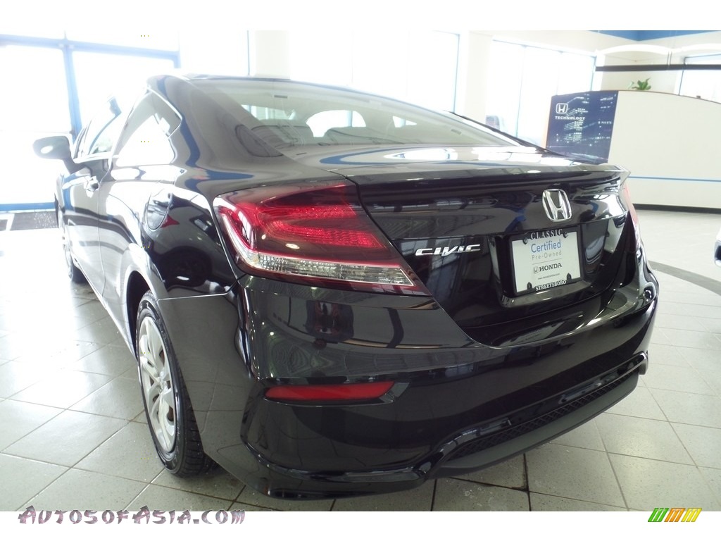 2015 Civic LX Coupe - Crystal Black Pearl / Black photo #9