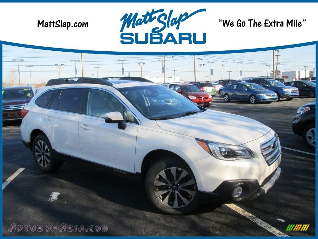 2016 Outback 2.5i Limited - Crystal White Pearl / Warm Ivory photo #1