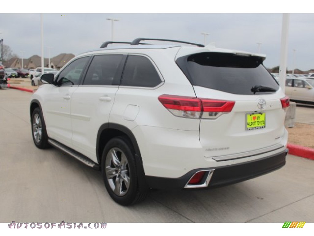 2017 Highlander Limited AWD - Blizzard White Pearl / Ash photo #6