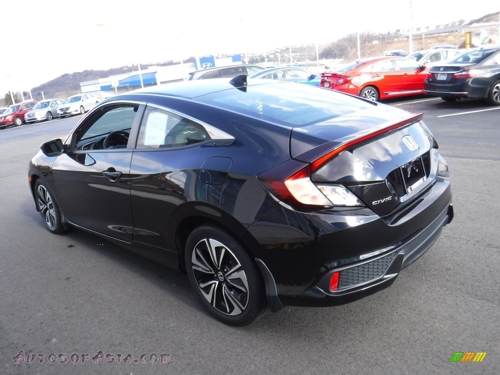 2017 Civic EX-T Coupe - Crystal Black Pearl / Black/Gray photo #8
