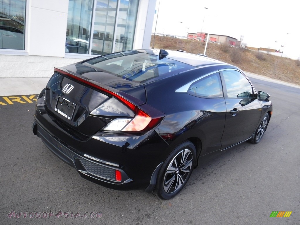 2017 Civic EX-T Coupe - Crystal Black Pearl / Black/Gray photo #10