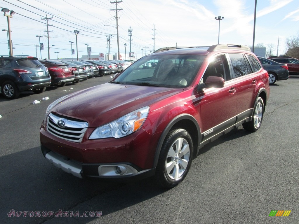 2012 Outback 3.6R Limited - Ruby Red Pearl / Off Black photo #2
