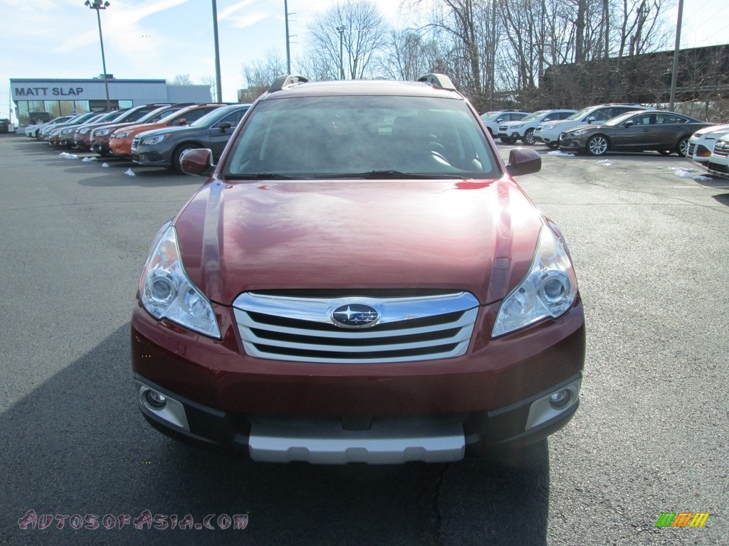 2012 Outback 3.6R Limited - Ruby Red Pearl / Off Black photo #3