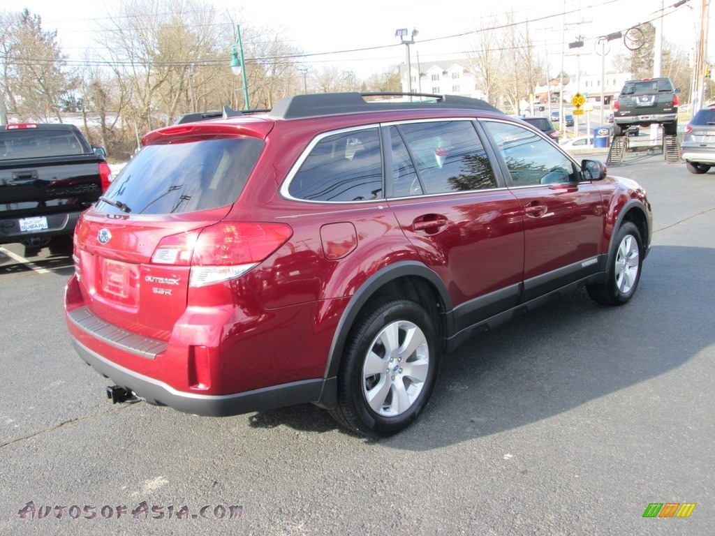 2012 Outback 3.6R Limited - Ruby Red Pearl / Off Black photo #6